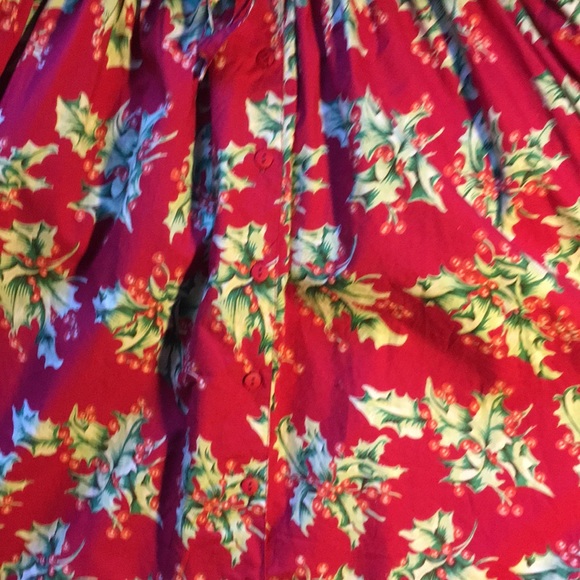 Vintage April Cornelloki Holly print party folk retro smocked prairie dr… - Picture 7 of 8